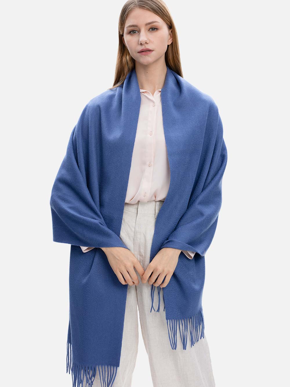 Blue Cashmere Wrap - Image 3