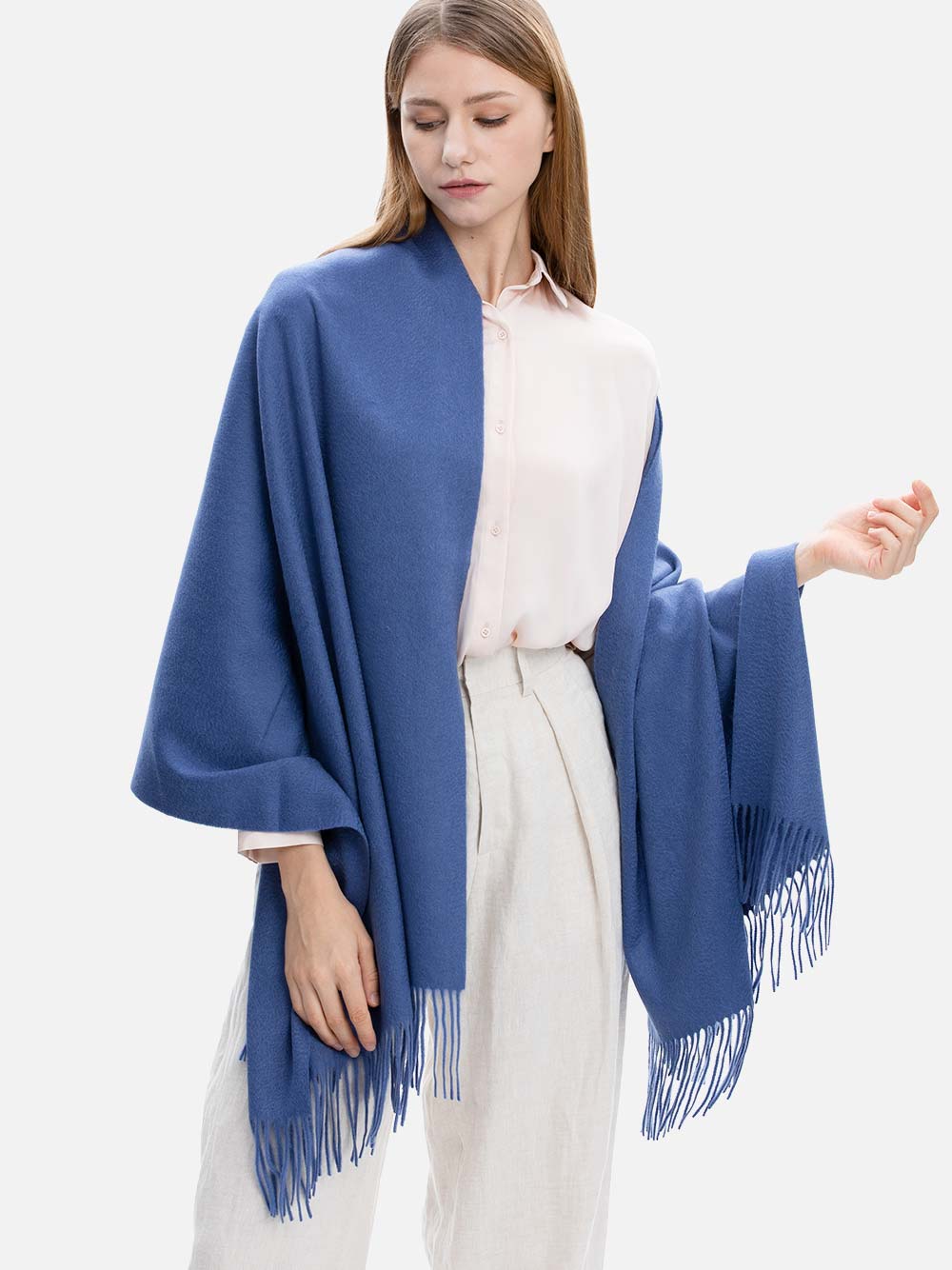 Blue Cashmere Wrap - Image 4