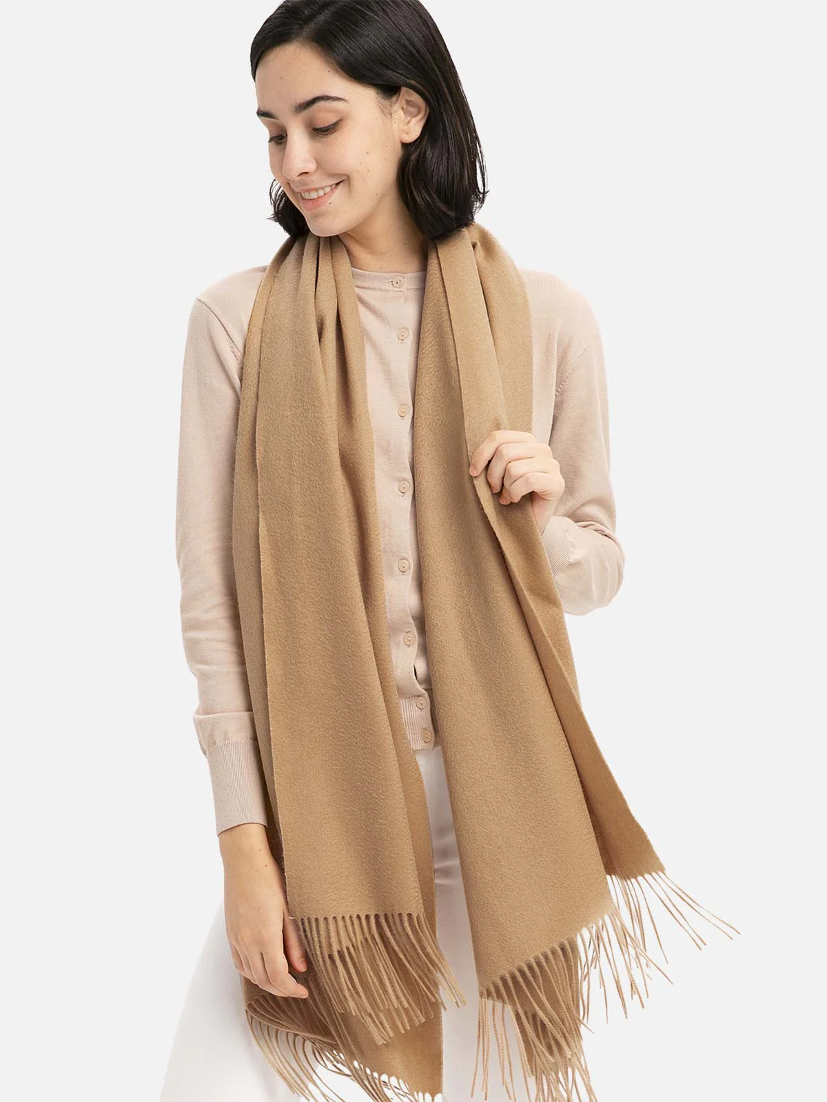 Camel Cashmere Wrap - Image 3