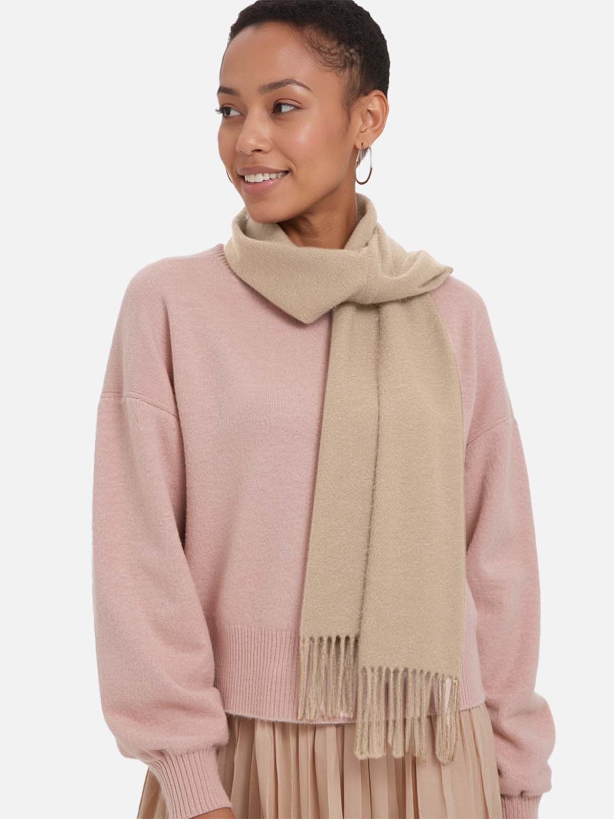 Ecru Cashmere Scarf - Image 3