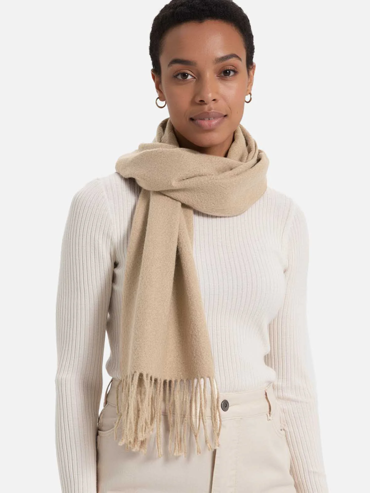 Ecru Cashmere Scarf - Image 4