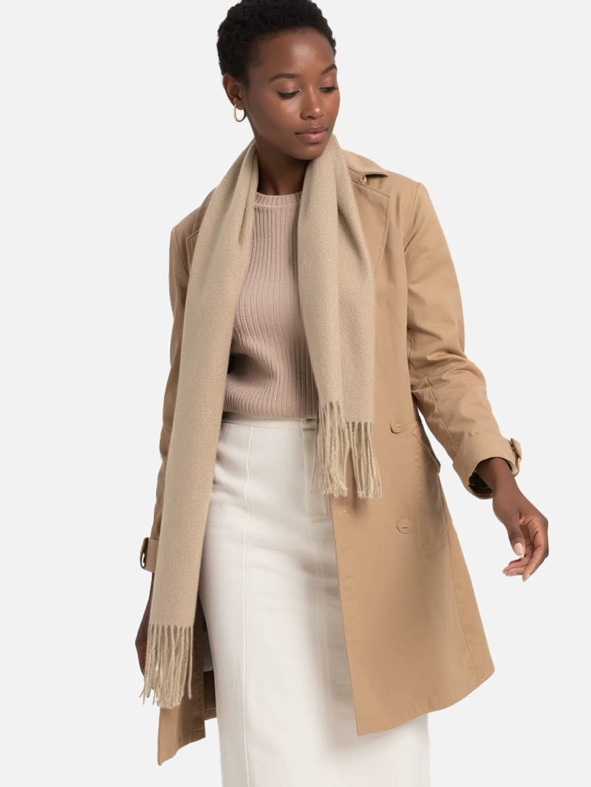 Ecru Cashmere Scarf - Image 5