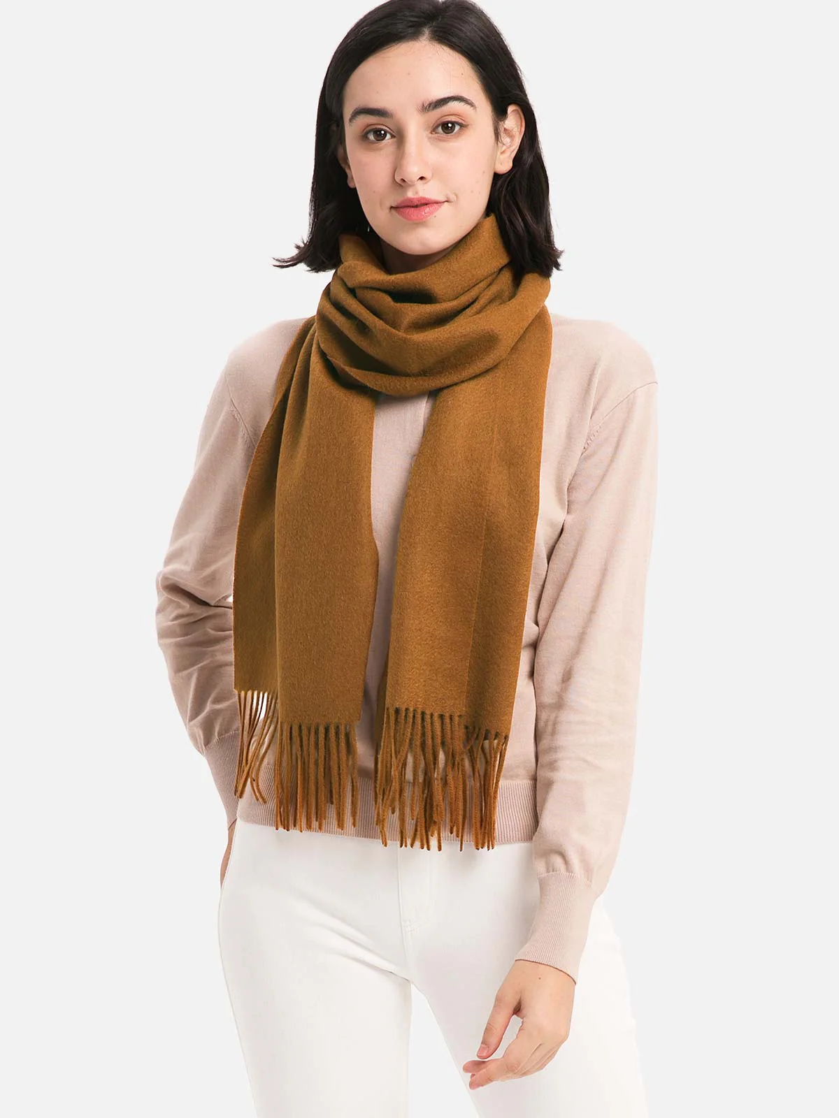 Golden Camel Cashmere Scarf - Image 5