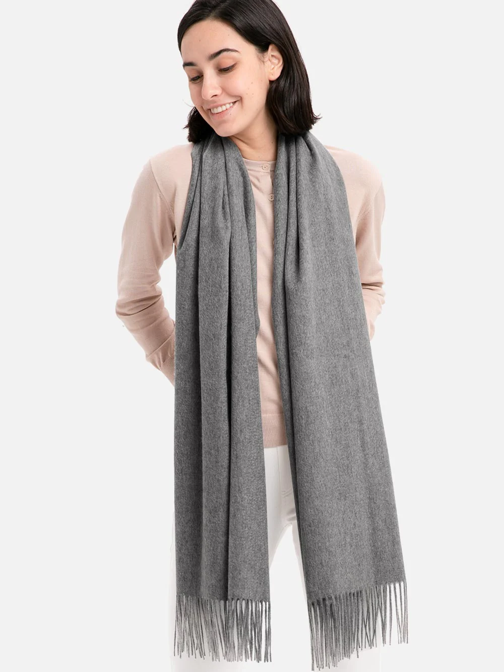 Dark Gray Cashmere Wrap - Image 5