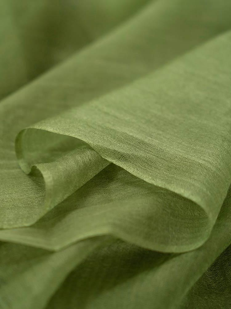 Featherlight Olive Green Cashmere Scarf - Image 5
