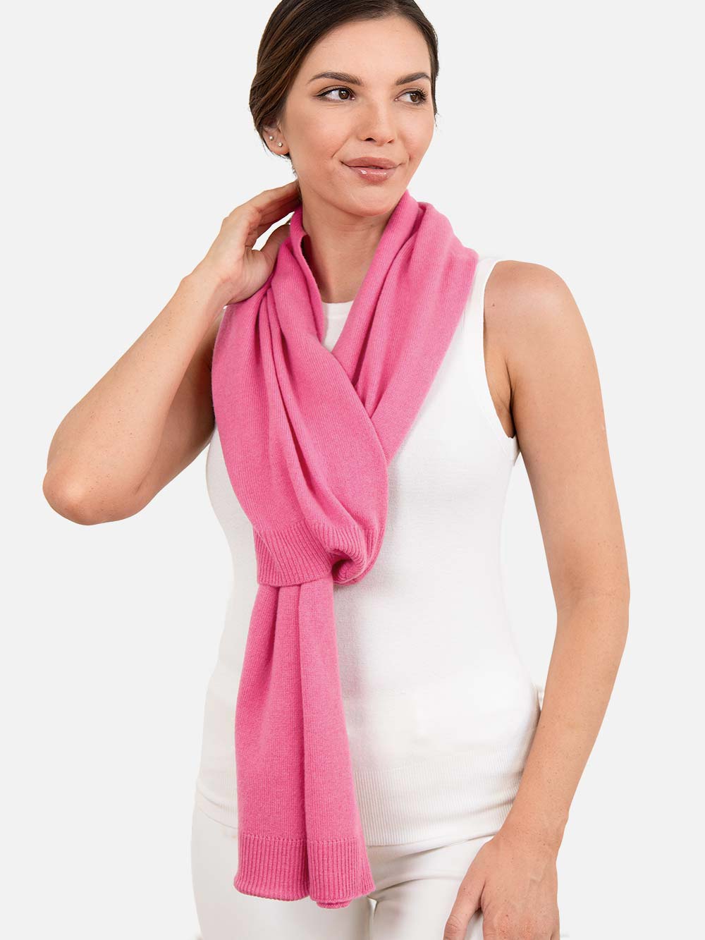 Fuchsia Wearable Cashmere Wrap - Image 4