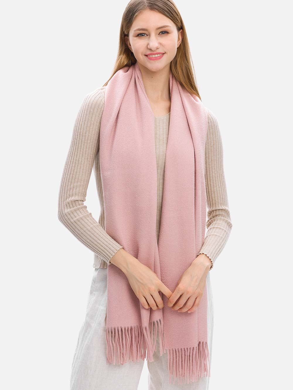 Pink Cashmere Wrap - Image 4
