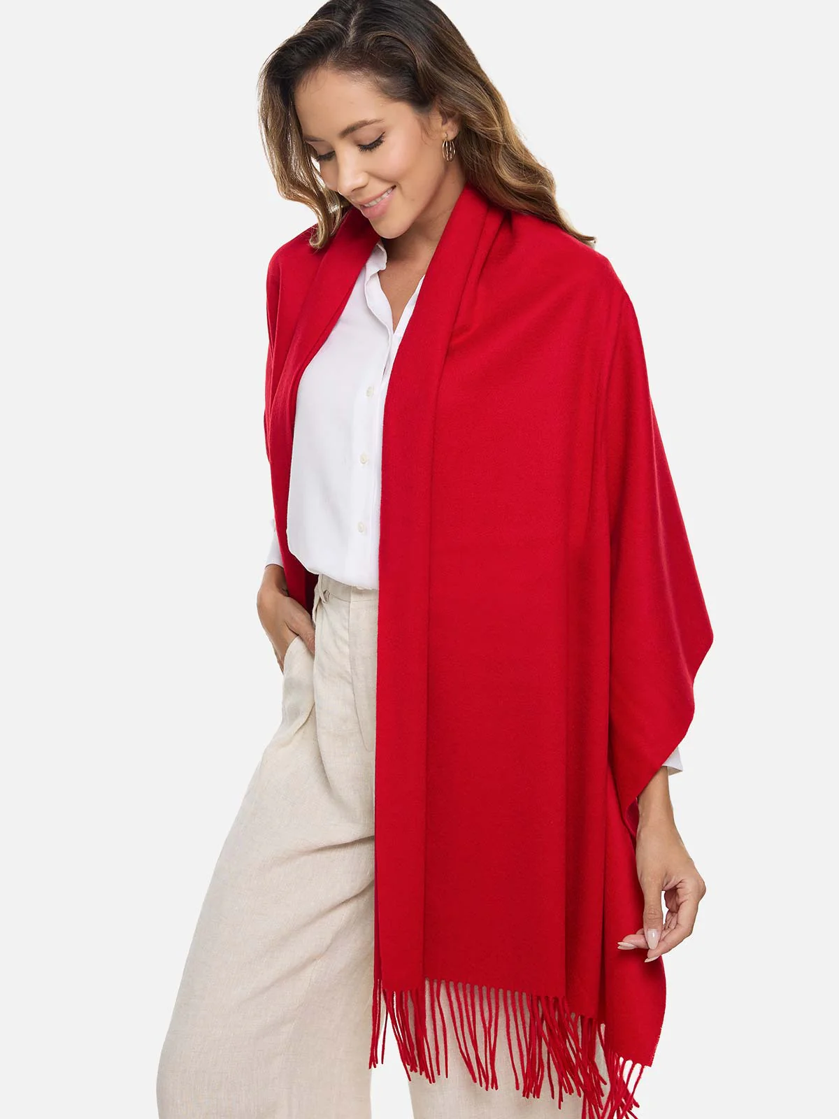Red Cashmere Wrap - Image 4