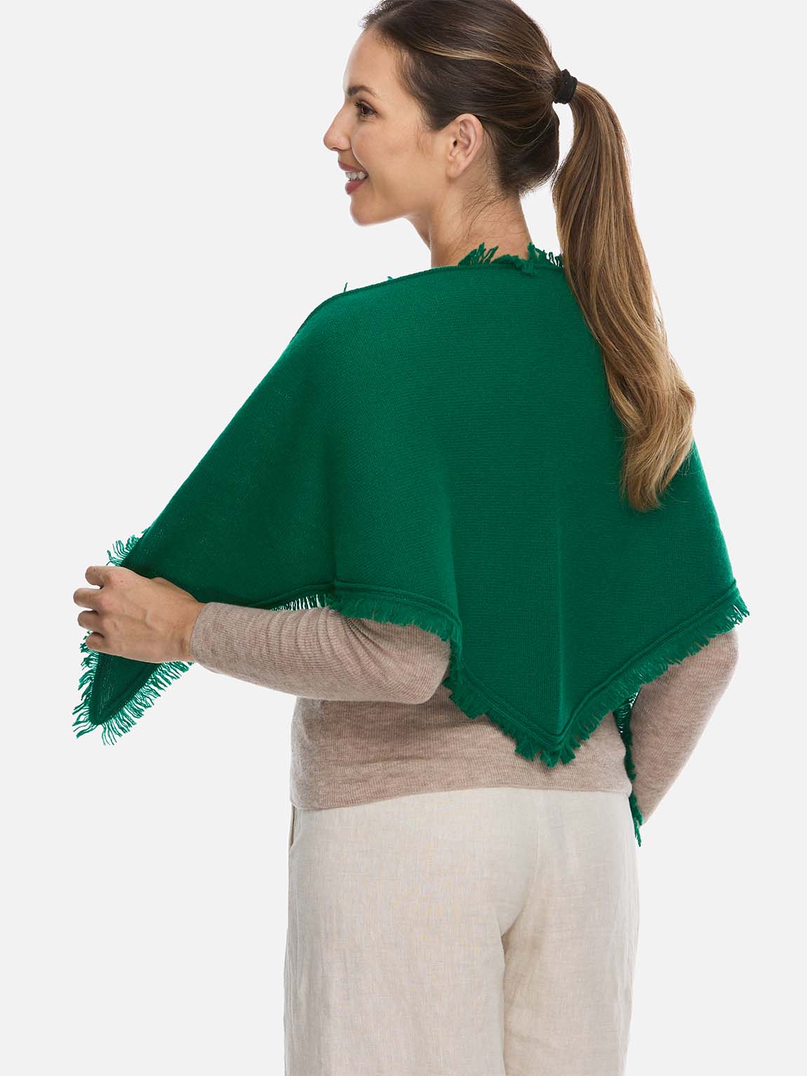 Triangle Green Cashmere Scarf - Image 4
