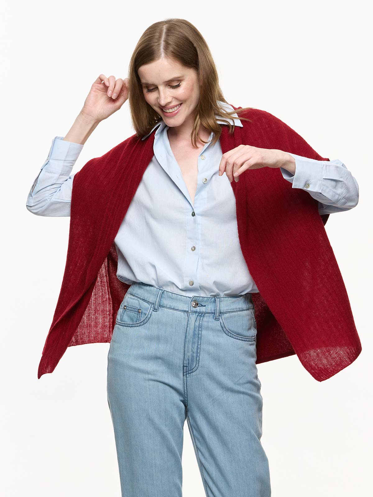 Wine Red Effortless Vest - Image 4